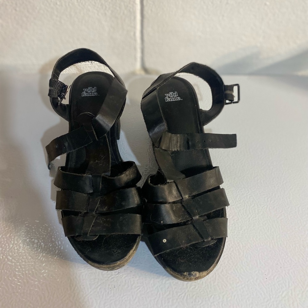 Chunky Black Sandals